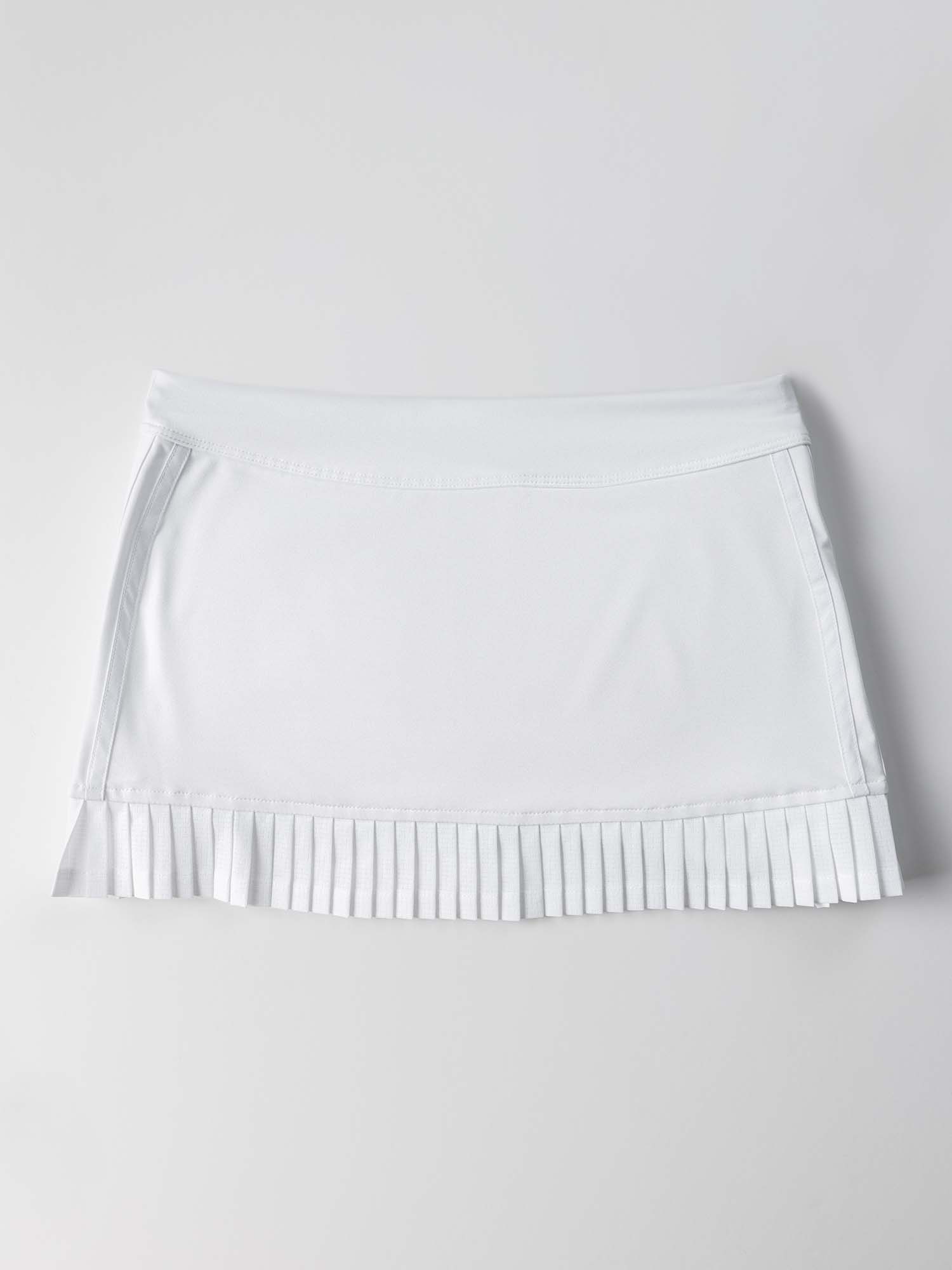 Girls Classic Tennis Pleated Skirt - White