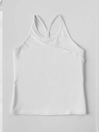 Girls Strappy Tank - White