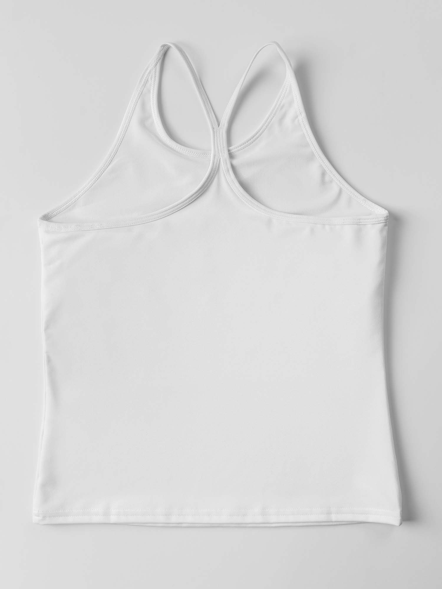 Girls Strappy Tank - White