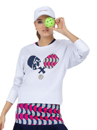 Camila Performance Sweatshirt - Pickleball Print