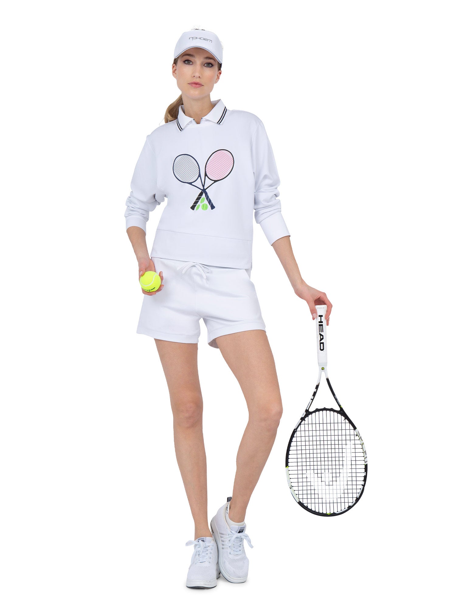 Camila Performance Sweatshirt - Tennis Print