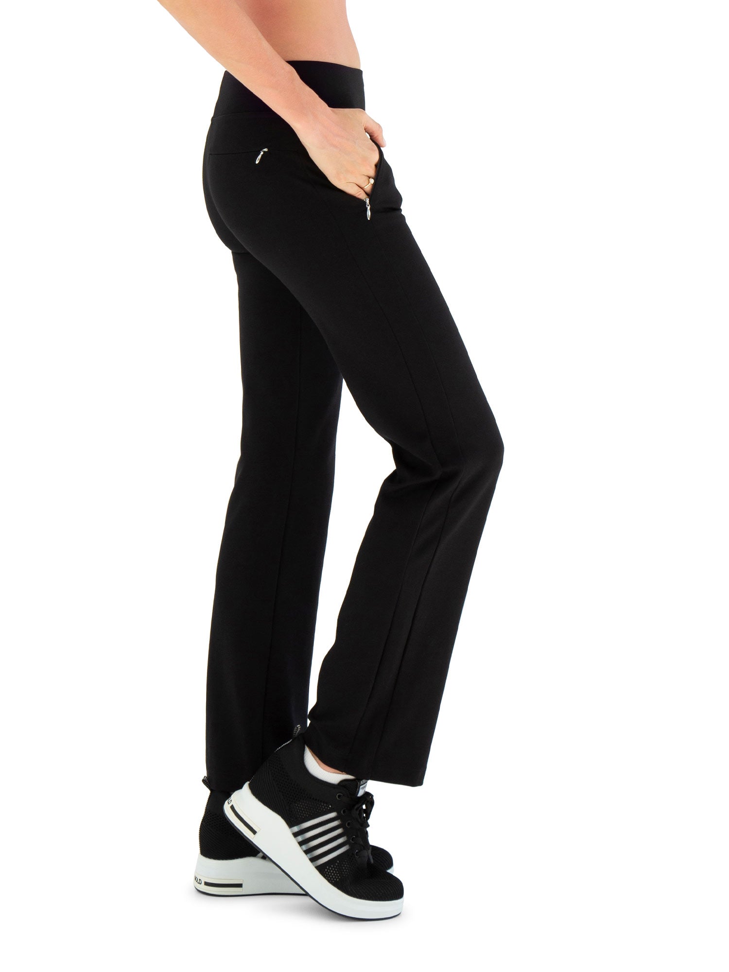 Fitted Athleisure Track Pants With UV Protection