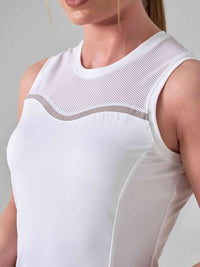 ELISE TANK | Mesh Detail Performance Tank Top for Tennis & Fitness | INPHORM NYC