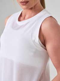 BAILA Mesh Tank Top | Technical Athletic Tank with High-Low Hem | First Position Collection