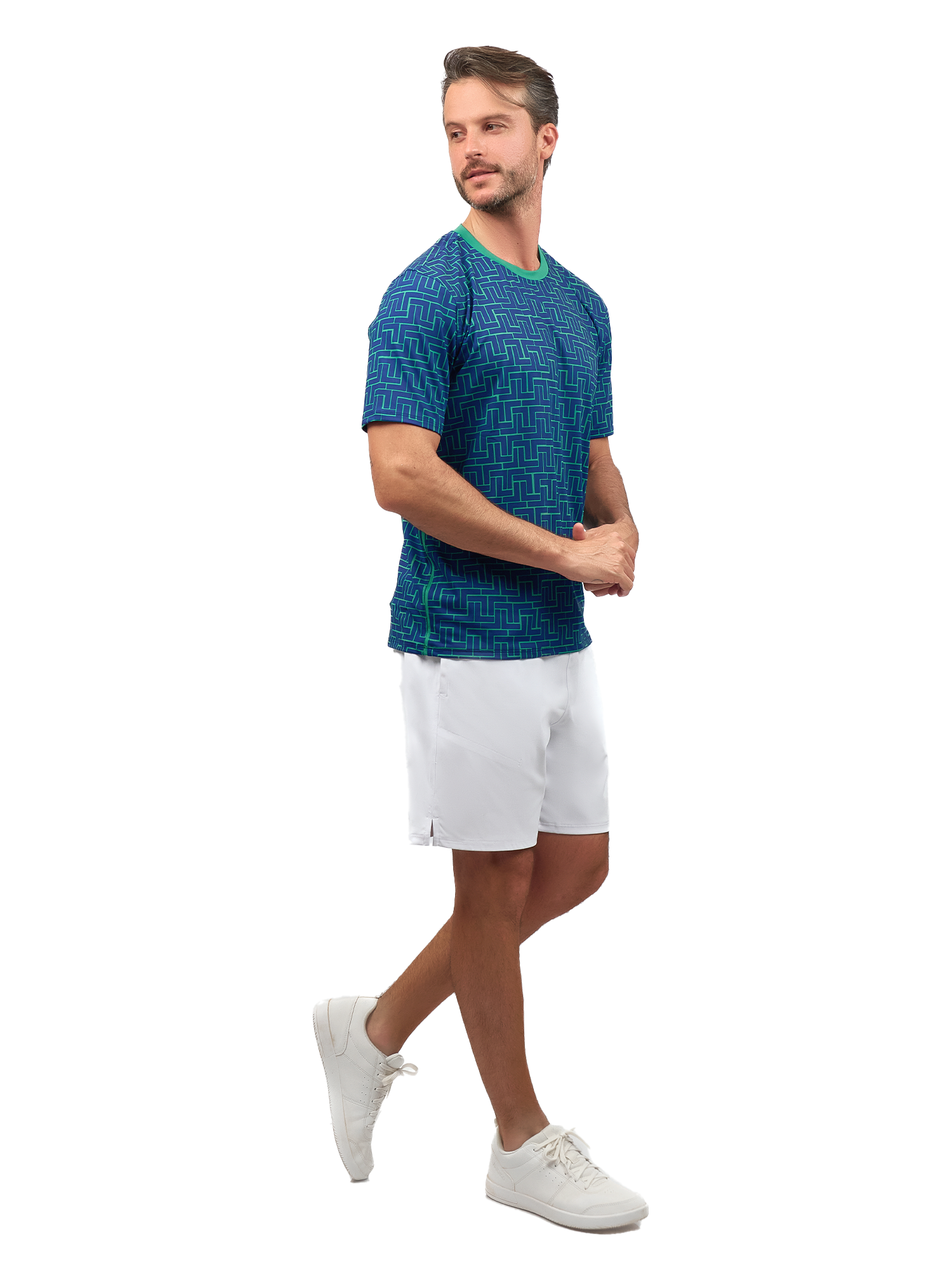 Men's Short-Sleeve Crew Neck - UV Protection, Antimicrobial