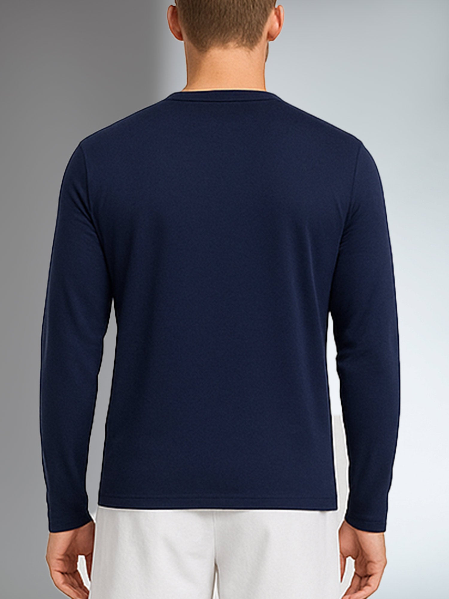 Performance Long Sleeve Crew Neck - Midnight/White