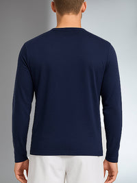 Performance Long Sleeve Crew Neck - Midnight/White