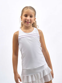 Girl's Ella Classic Tennis Tank - Two Stripe Design | inPhorm