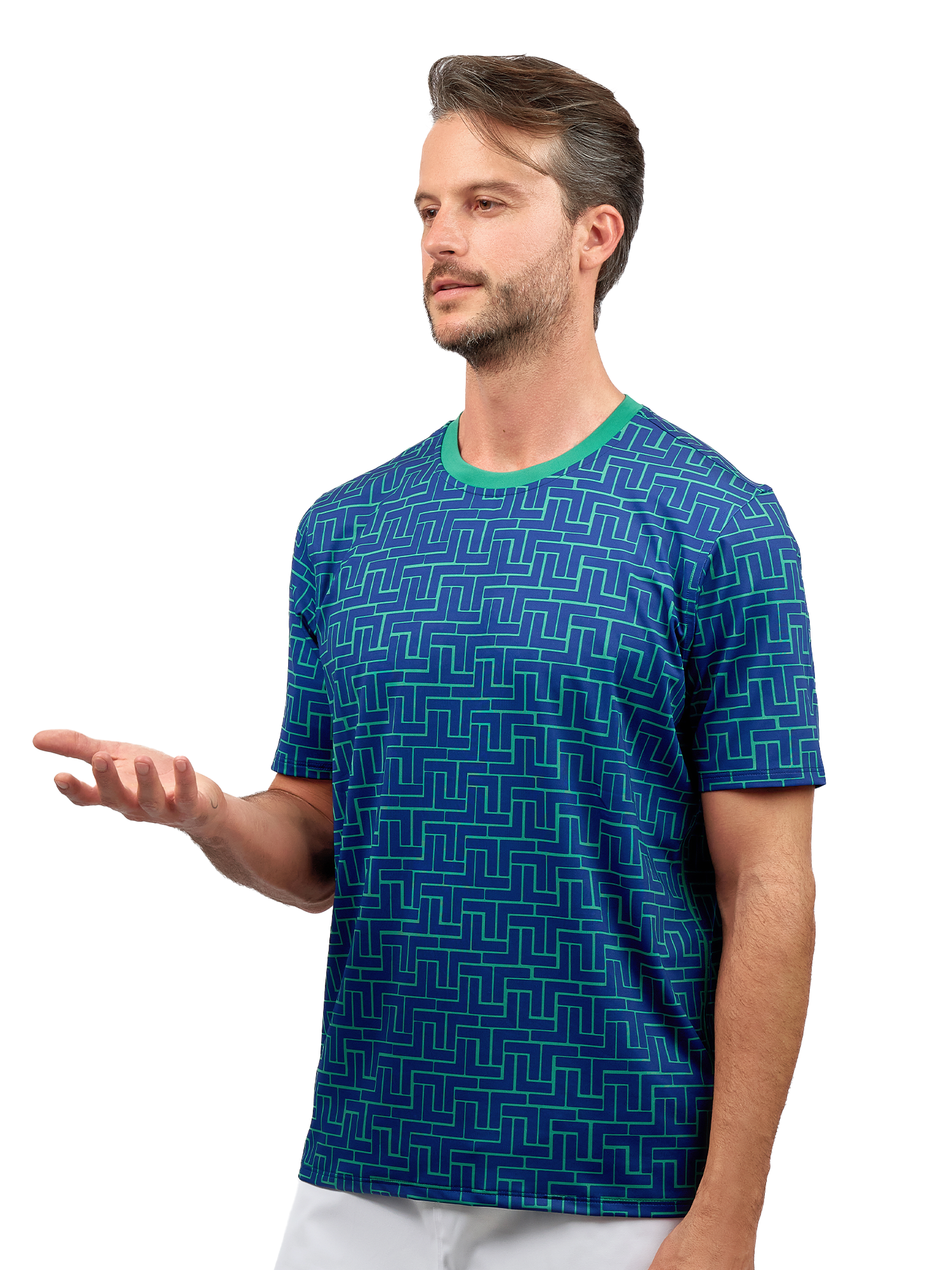 Men's Short-Sleeve Crew Neck - UV Protection, Antimicrobial