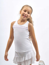Girl's Ella Classic Tennis Tank - Two Stripe Design | inPhorm
