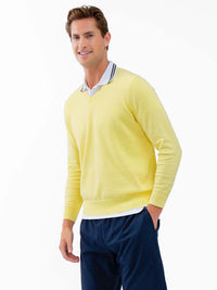 Classic V Neck Sweater - Lemonade