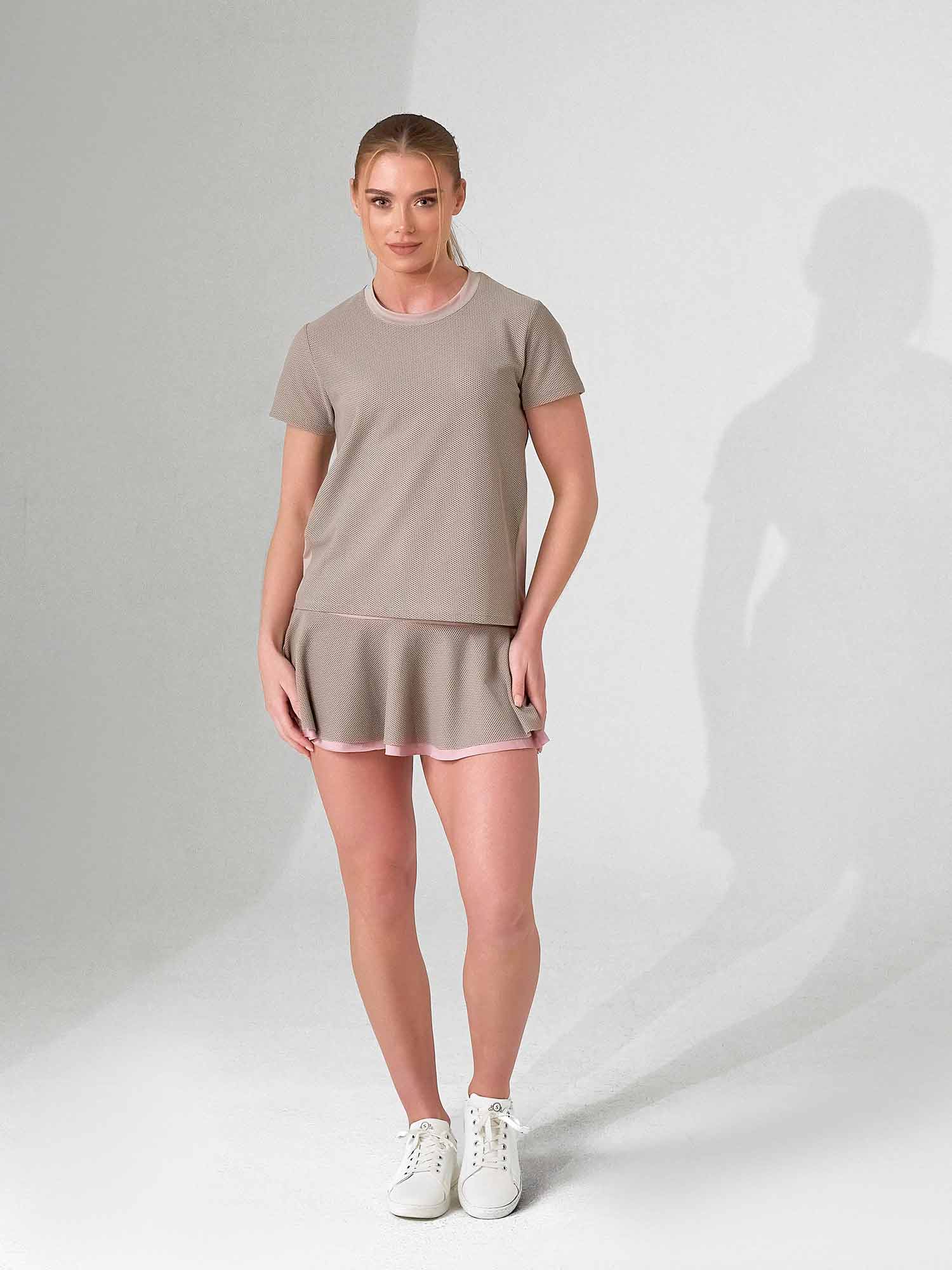 BAILA Mesh Short Sleeve Top | Breathable Athletic Crew Neck | First Position Collection