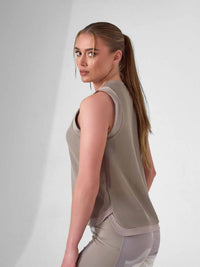 BAILA Mesh Tank Top | Technical Athletic Tank with High-Low Hem | First Position Collection