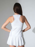 Anna Racer Tank | Women's Tennis & Pickleball Performance Top Tops - inPhorm NYCWHITE/COSMIC SKY