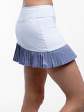 Ashley Asymmetrical 13 1/2" Pleated Skirt - White/Granite Skirts & Skorts - inPhorm NYCWhite/Granite