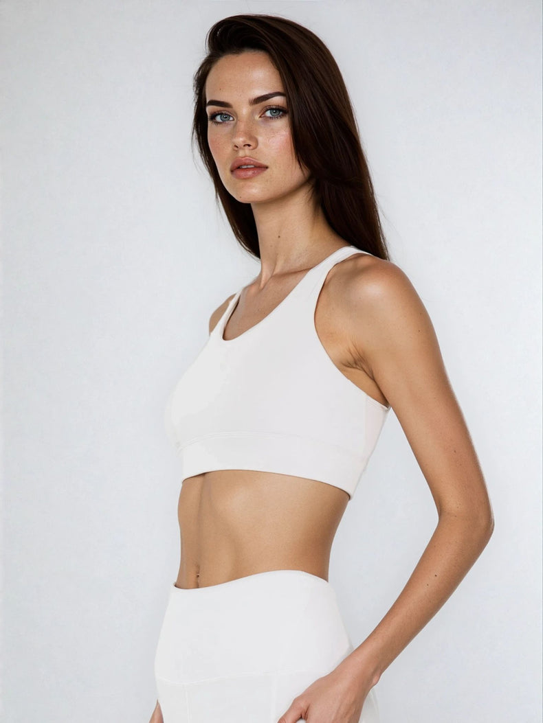 Ashley High Impact Bra - White Bras - inPhorm NYCWhite