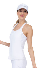 Aubrey Double Layer Athleisure Tank - White Tops - inPhorm NYCWhite