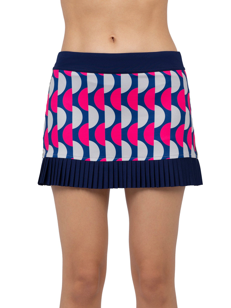 Audrey Tennis & Pickleball Skirt Skirts & Skorts - inPhorm NYCGeo Print/Ink/Silver Sand