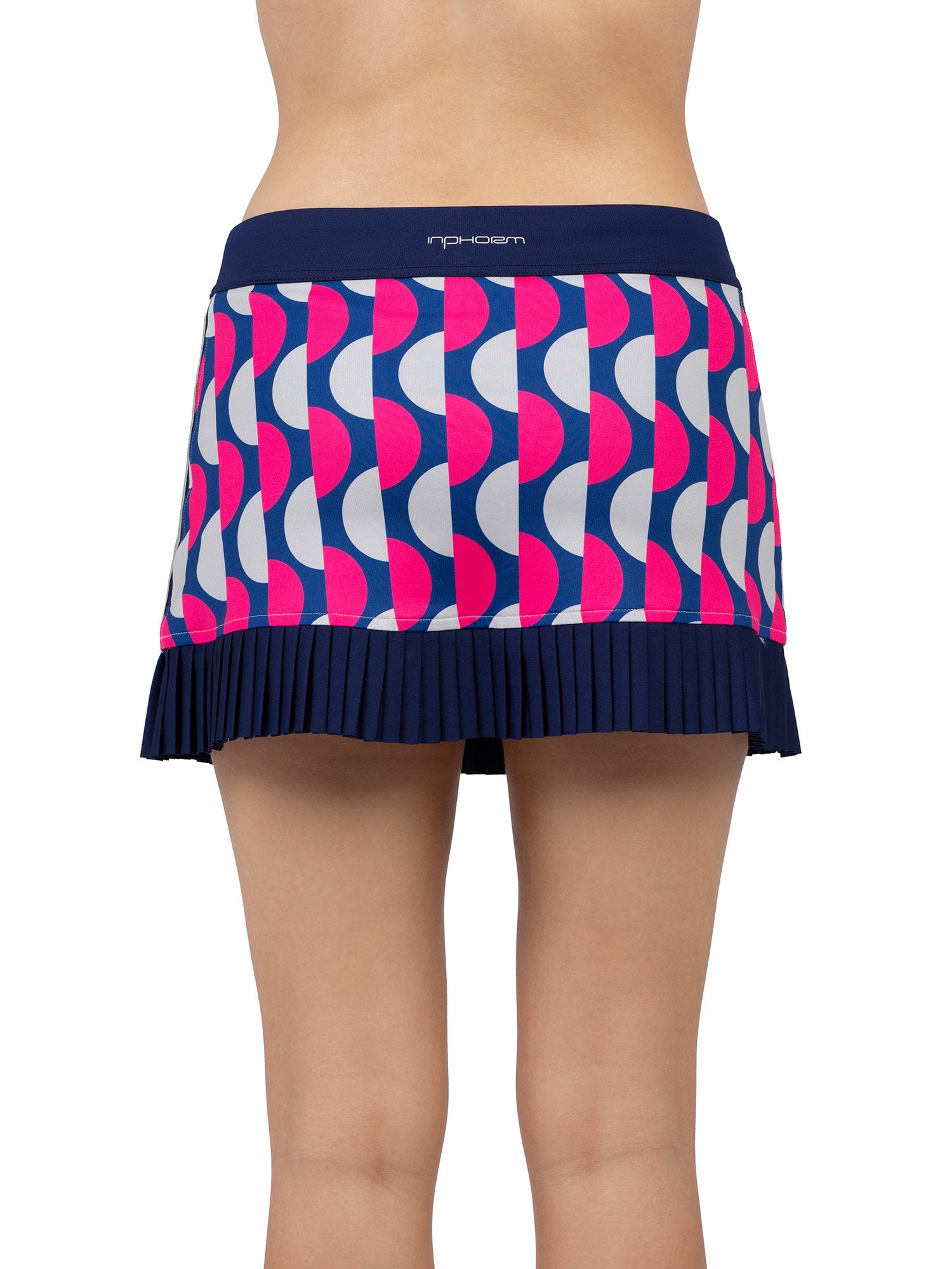Women's Tennis & Pickleball Skirt, Geo Print/Ink/Silver Sand