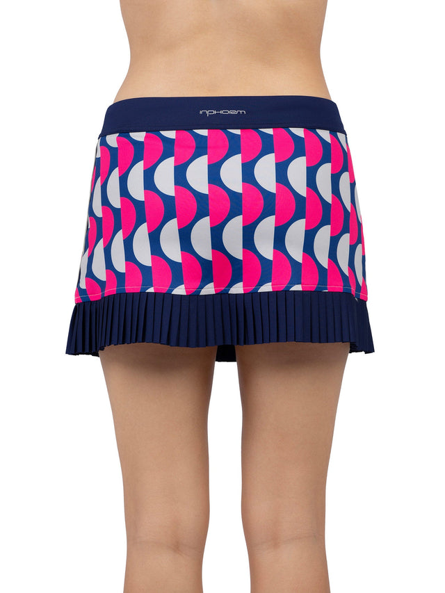 Audrey Tennis & Pickleball Skirt Skirts & Skorts - inPhorm NYCGeo Print/Ink/Silver Sand