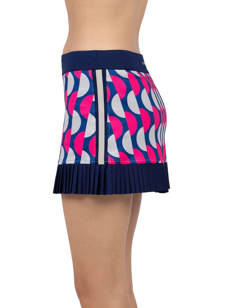 Audrey Tennis & Pickleball Skirt Skirts & Skorts - inPhorm NYCGeo Print/Ink/Silver Sand