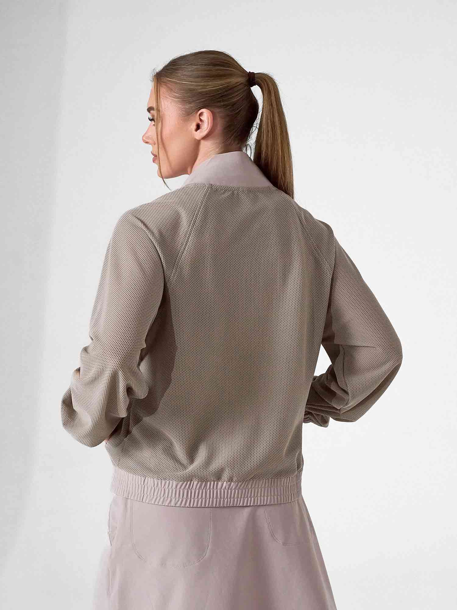 BAILA Mesh Athletic Jacket | Two - Way Zip Performance Bomber | First Position Collection - inPhorm NYCLATTE