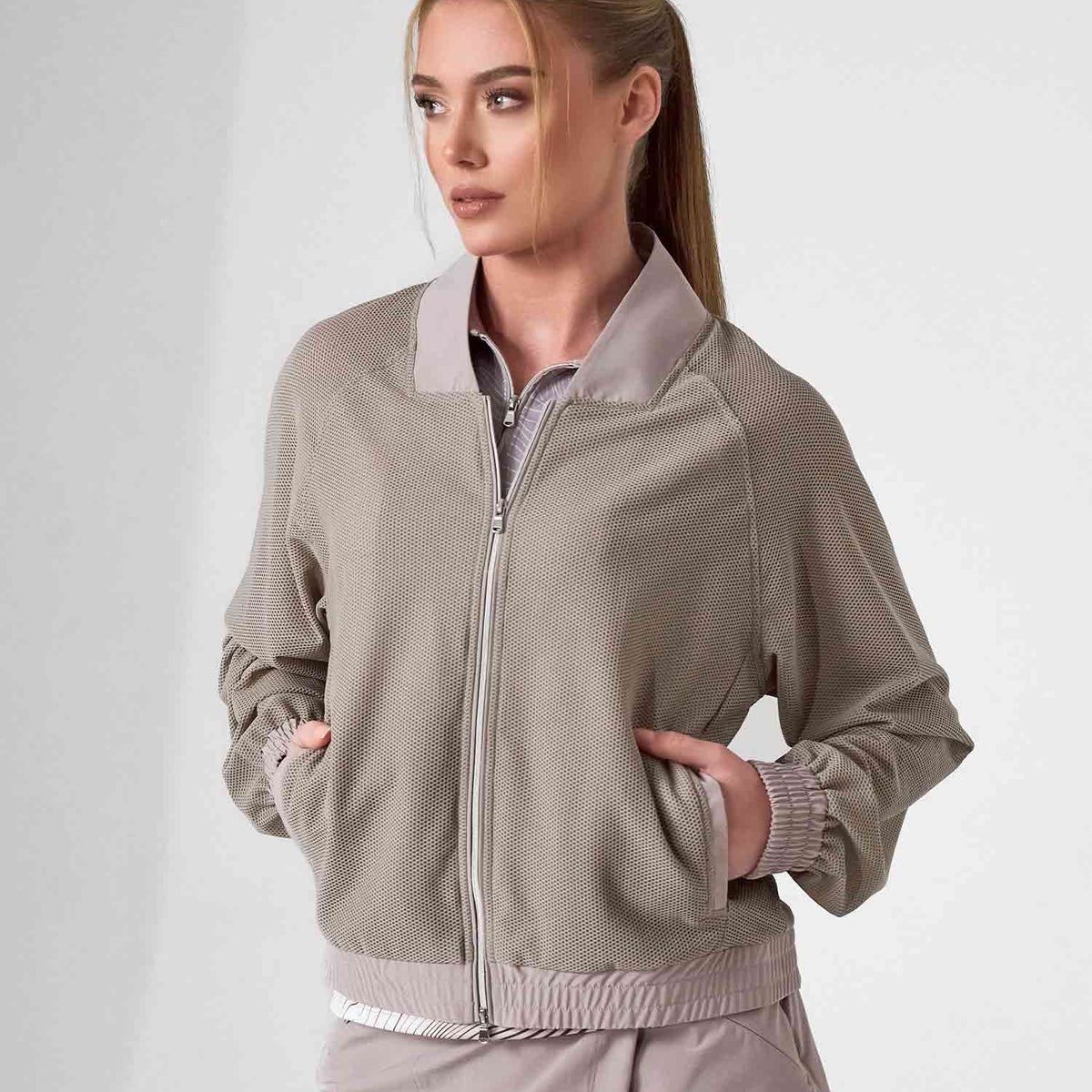 Body Ballancer Jacket BAILA Mesh Athletic Jacket | Two-Way Zip Performance Bomber | First ...