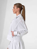 BAILA Mesh Half Zip Pullover | Technical Athletic Top with Pockets | First Position Collection - inPhorm NYCWhite