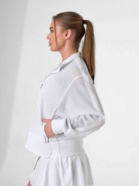 BAILA Mesh Half Zip Pullover | Technical Athletic Top with Pockets | First Position Collection - inPhorm NYCWhite