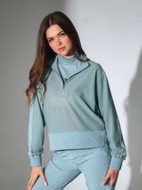 BAILA Mesh Half Zip Pullover | Technical Athletic Top with Pockets Tops - inPhorm NYCVERIDIAN