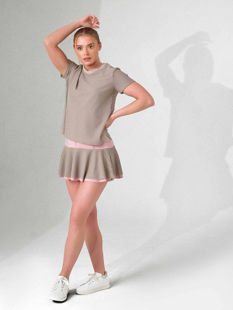 BAILA Mesh Short Sleeve Top | Breathable Athletic Crew Neck | First Position Collection - inPhorm NYCLATTE