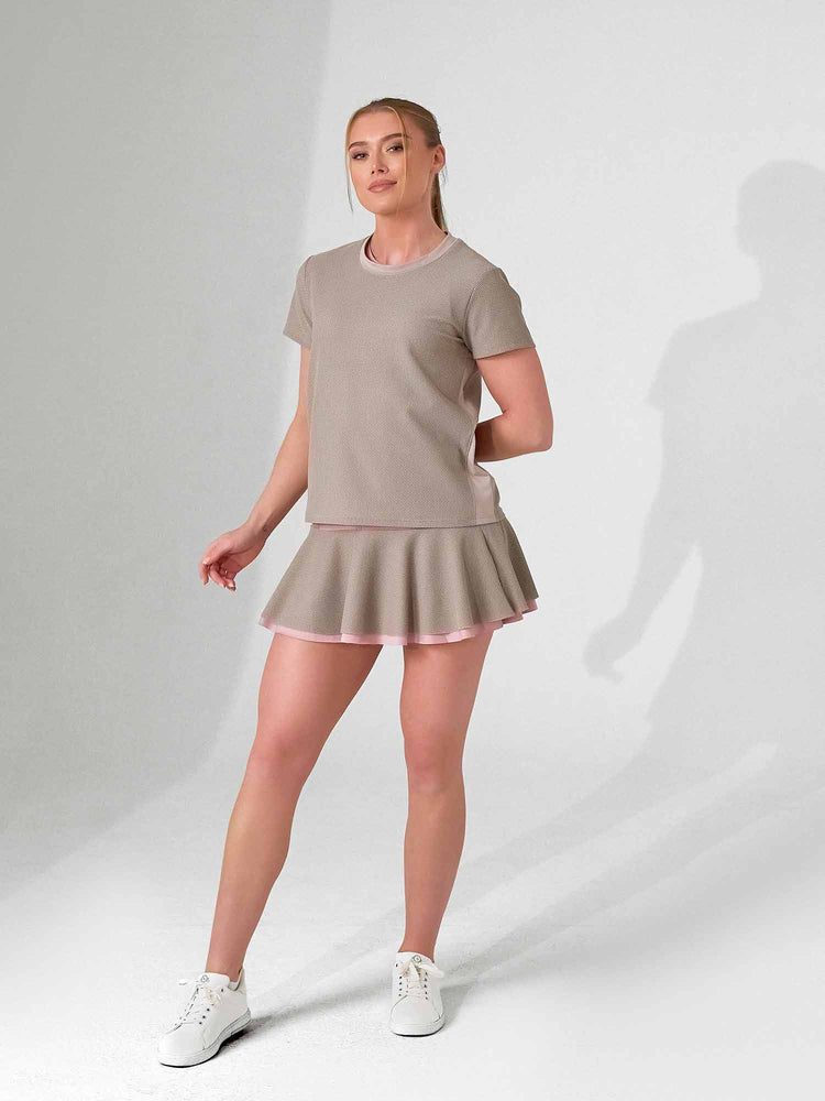 BAILA Mesh Short Sleeve Top | Breathable Athletic Crew Neck | First Position Collection - inPhorm NYCLATTE
