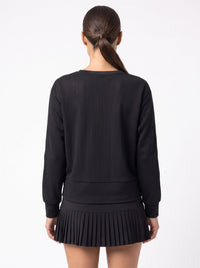BAILA SWEATSHIRT | Technical Athletic Mesh Top - inPhorm NYCBlack