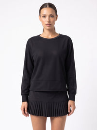 BAILA SWEATSHIRT | Technical Athletic Mesh Top - inPhorm NYCBlack