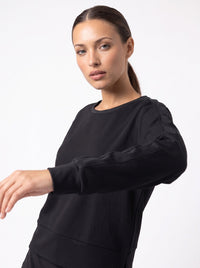 BAILA SWEATSHIRT | Technical Athletic Mesh Top - inPhorm NYCBlack