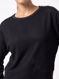 BAILA SWEATSHIRT | Technical Athletic Mesh Top - inPhorm NYCBlack