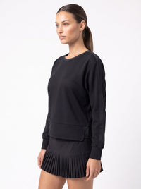 BAILA SWEATSHIRT | Technical Athletic Mesh Top - inPhorm NYCBlack