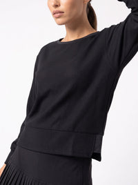 BAILA SWEATSHIRT | Technical Athletic Mesh Top - inPhorm NYCBlack