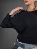 BAILA SWEATSHIRT | Technical Athletic Mesh Top Tops - inPhorm NYCBlack