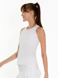 Bailey Criss Cross Back Tank - White Tops - inPhorm NYCWhite