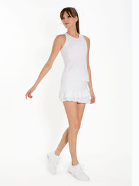 Bailey Criss Cross Back Tank - White Tops - inPhorm NYCWhite