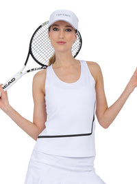 Baseline Tank - White/Black Tops - inPhorm NYCWhite/Black