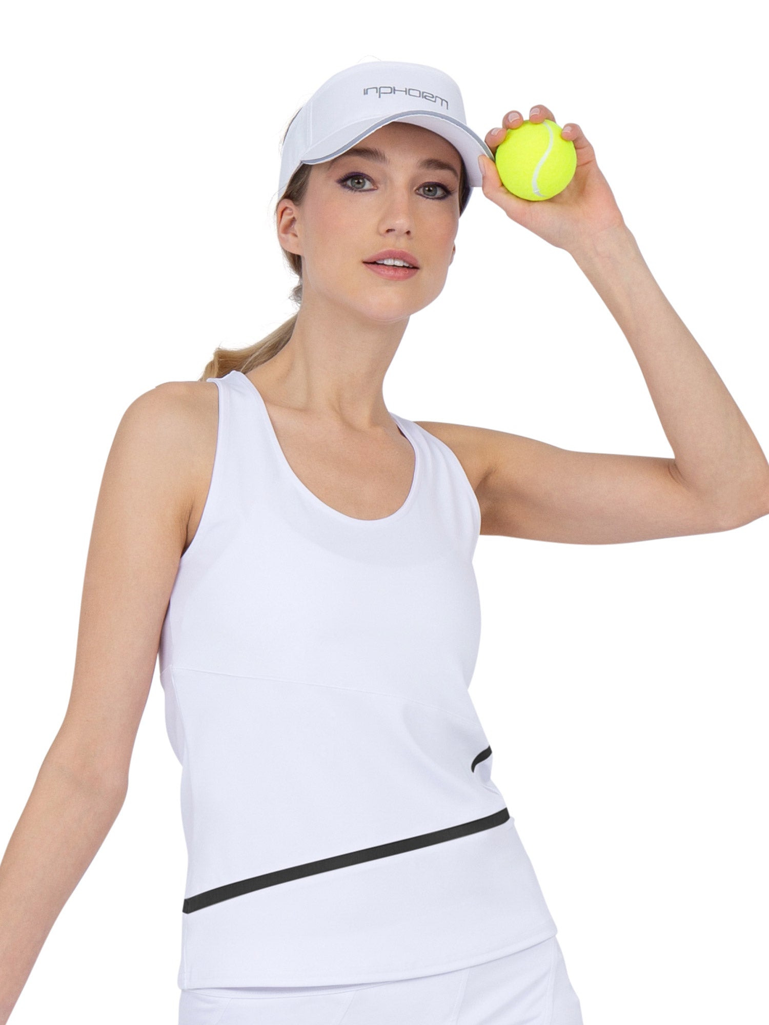 Baseline Tank - White/Black Tops - inPhorm NYCWhite/Black