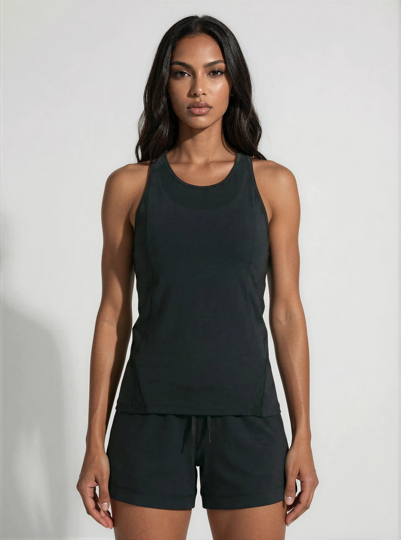 Bridget Racer Back Active and Tennis Tank - Black Tops - inPhorm NYCBlack