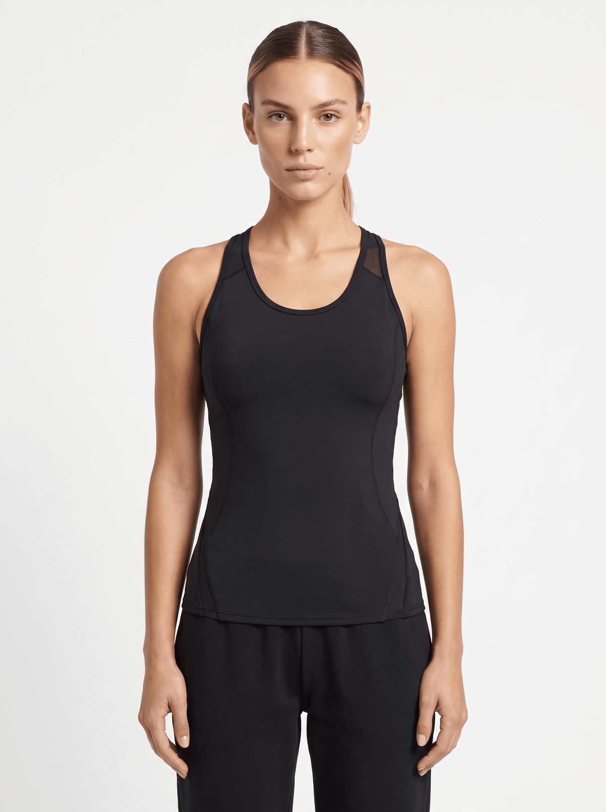 Bridget Racer Back Active and Tennis Tank - Black Tops- inPhorm NYCBlack