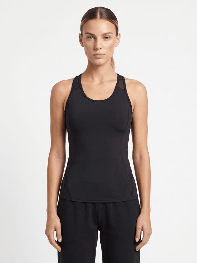 Bridget Racer Back Active and Tennis Tank - Black Tops- inPhorm NYCBlack