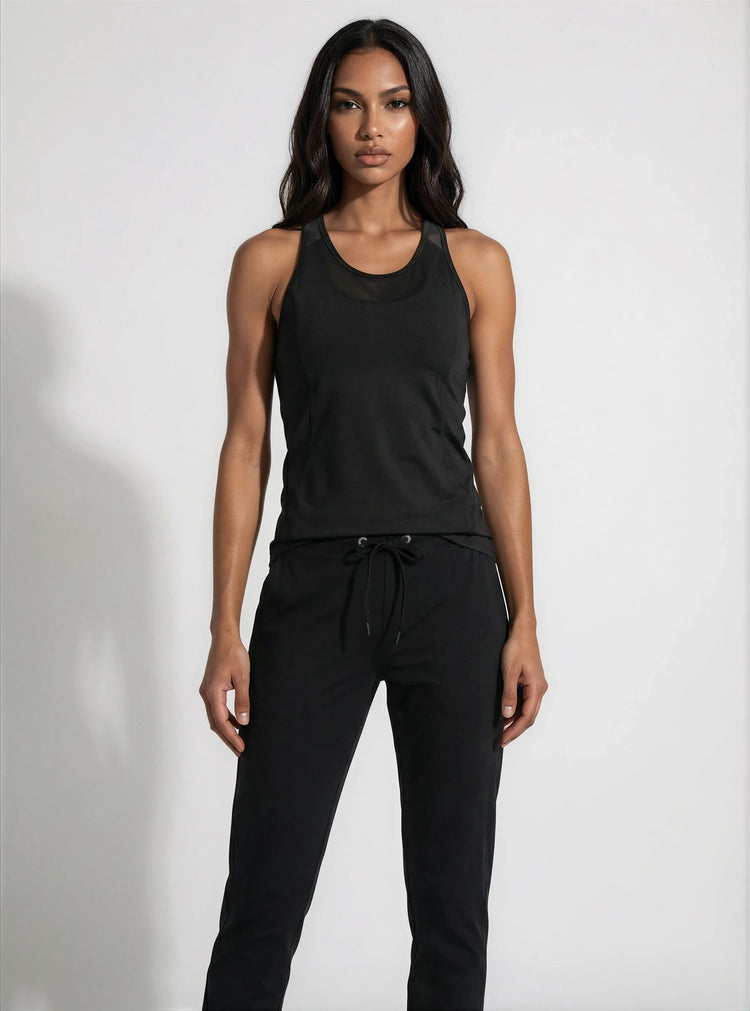 Bridget Racer Back Active and Tennis Tank - Black Tops - inPhorm NYCBlack