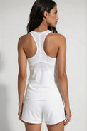 Bridget Racer Back Active and Tennis Tank - White Tops - inPhorm NYCWhite
