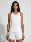 Bridget Racer Back Active and Tennis Tank - White Tops - inPhorm NYCWhite