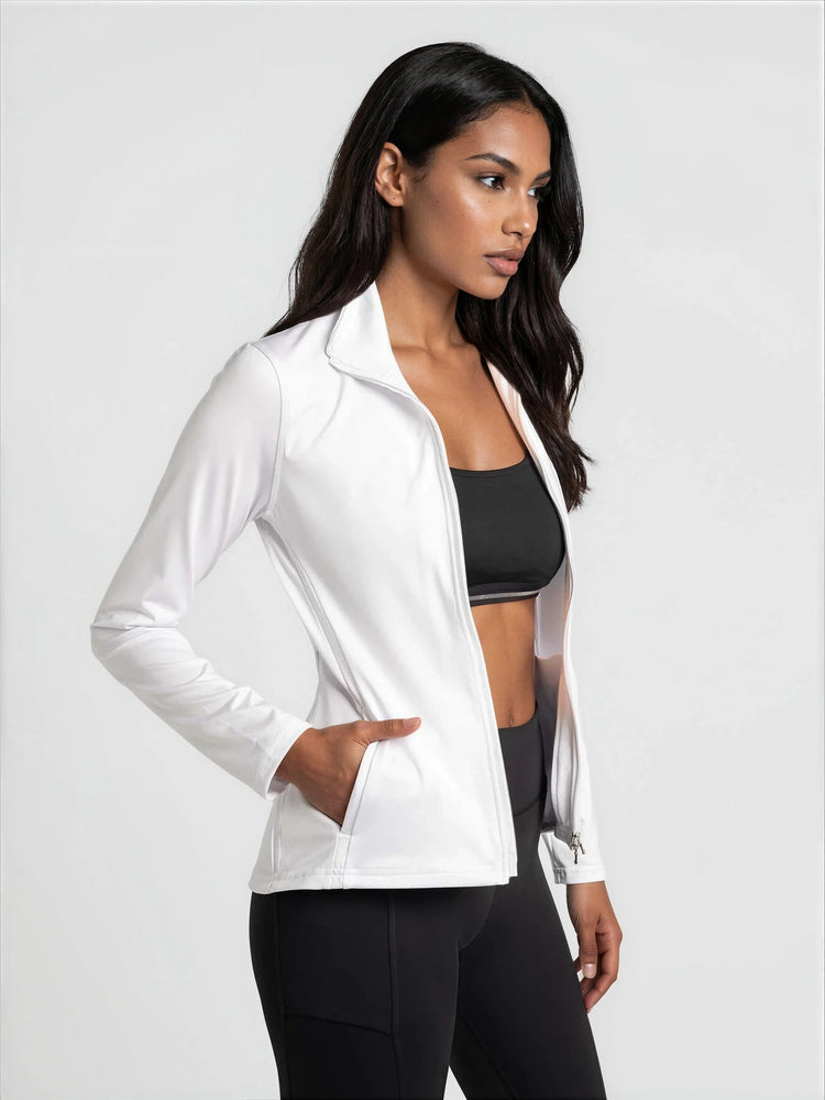 Classic Blythe Jacket - White Jackets & Outerwear - inPhorm NYCWhite